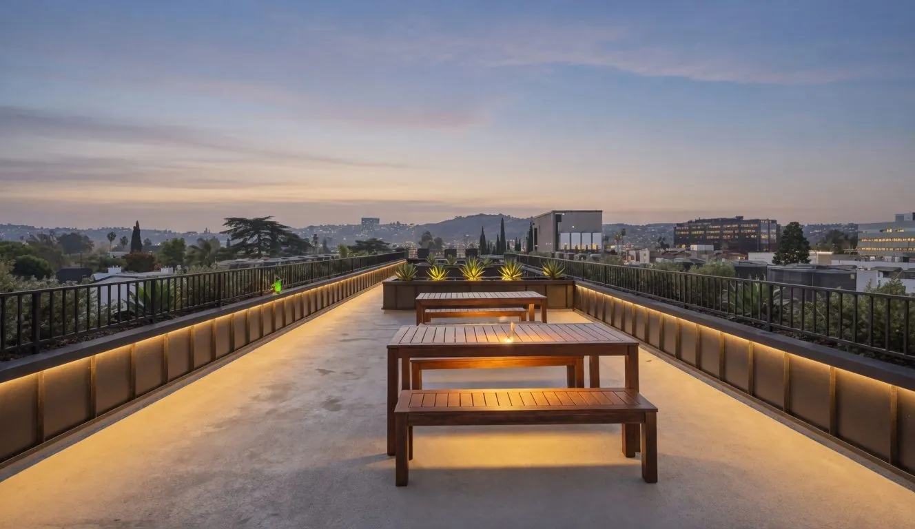 10806 Blix Street — rooftop_bench